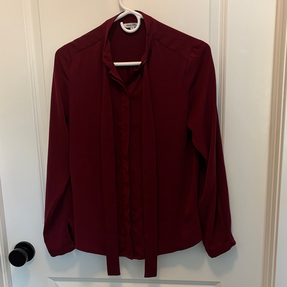 Naked Zebra Deep Red Women's Blouse